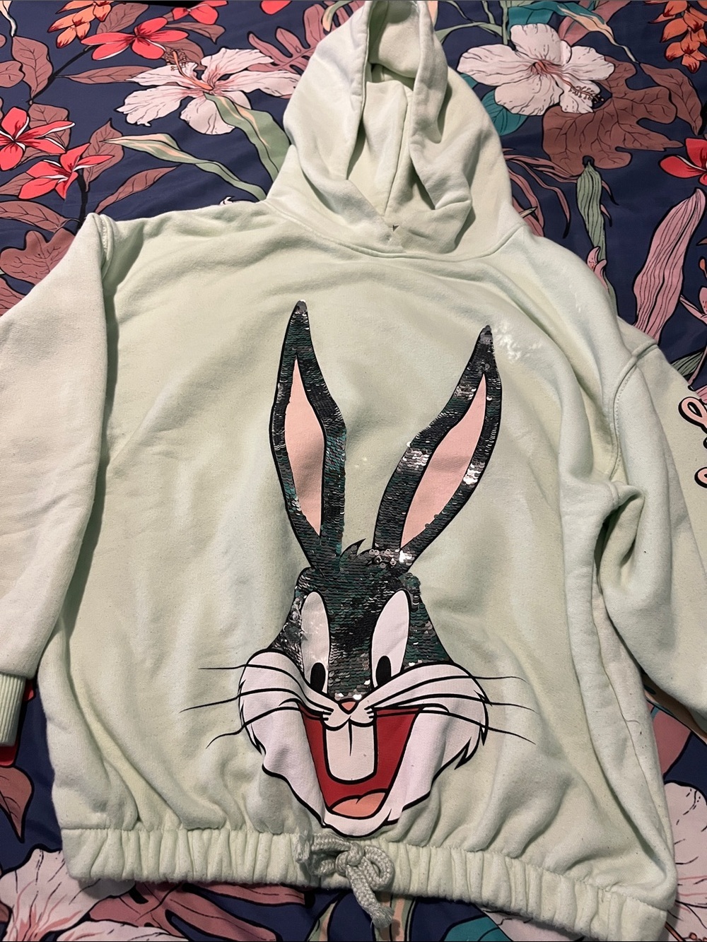 Bugs Bunny sequin hoodie - Picture 1 of 8